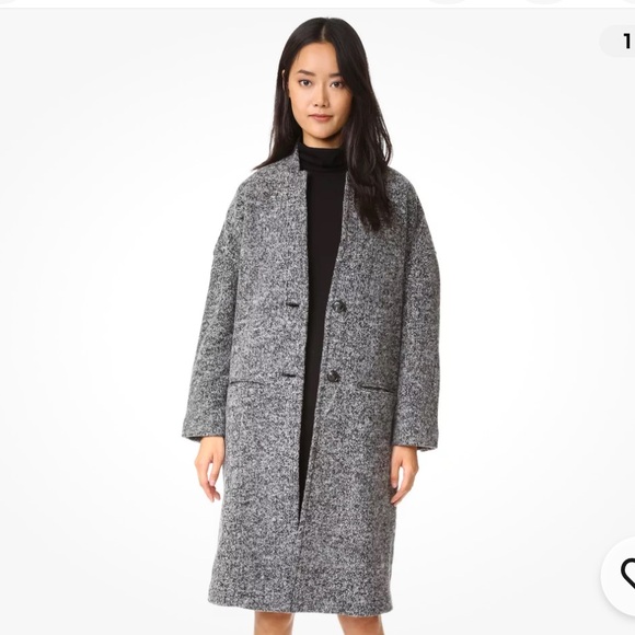 ATM Anthony Thomas Melillo Kimono Overcoat Heather Gray Women Size Small $795 - Picture 5 of 16